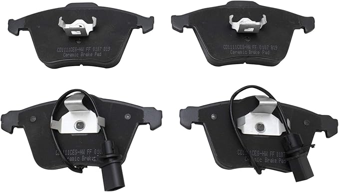 TRQ Front Brake Pads Ceramic Compatible with 2004-2009 Audi S4 2005-2009 A4 2005-2009 A4 Quattro 2005-2011 A6 2005-2011 A6 Quattro