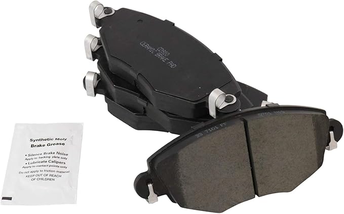 TRQ Front Brake Pads Ceramic Compatible with 2002-2008 Jaguar X-Type