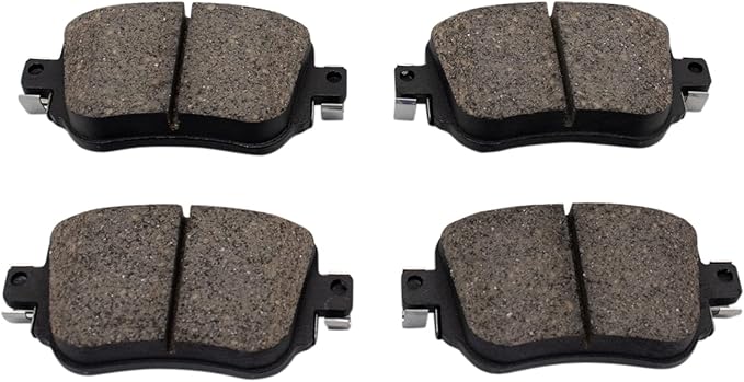 TRQ Rear Brake Pads Ceramic Compatible with 2016-2018 Audi Q3 Q3 Quattro 2014-2021 Jaguar F-Type 2015-2022 Volkswagen Golf GTI Golf Alltrack Golf SportWagen Passat
