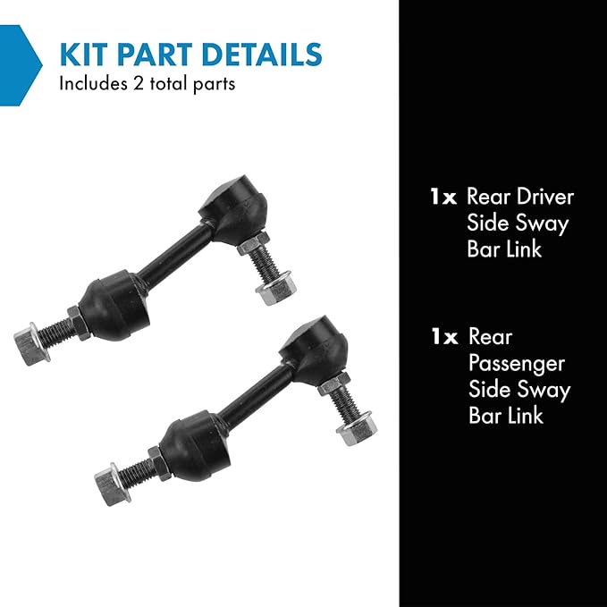 TRQ Rear Driver and Passenger Side Sway Bar Link Set 2 Piece Compatible with 2003-2006 Ford Expedition 2003-2006 Lincoln Navigator