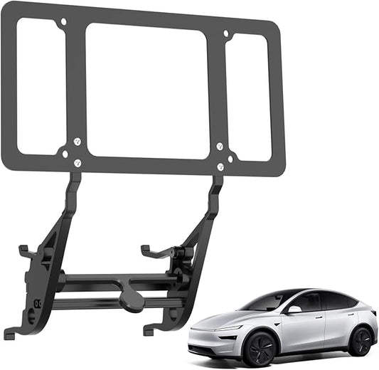 2026 Tesla Model Y Juniper Front License Plate Holder - Paint-Safe & Lockable & No Block Camera Visibility, No Drill License Plate Mounting Kit with Anti-Theft Features
