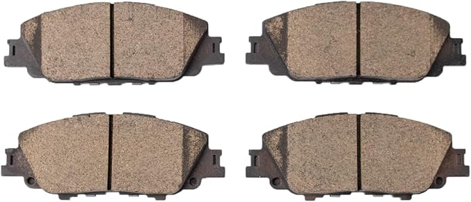 TRQ Front Ceramic Brake Pad Set Compatible with 19 Toyota Corolla Hatchback 20-22 Prius Prime 23-24 Prius 20-21 Corolla L LE SE SE Nightshade XLE XSE 21 Corolla SE Apex XSE Apex 22-24 Corolla