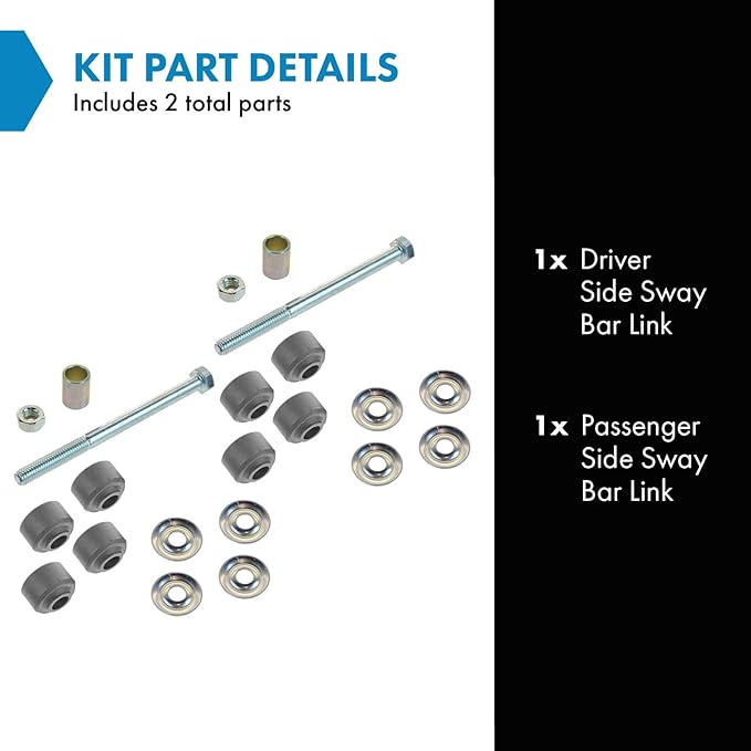 TRQ Stabilizer Sway Bar Link Left & Right Pair Set of 2 For Focus Isuzu Mazda Toyota