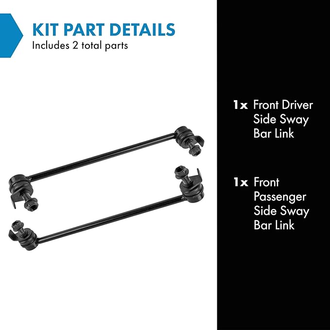 TRQ Front Driver and Passenger Side Sway Bar Link Set 2 Piece Compatible with 2003-2008 Infiniti FX35 2003-2008 FX45
