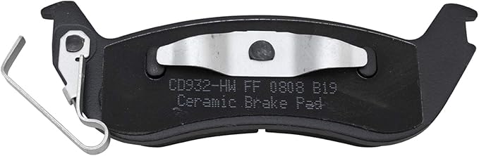 TRQ Rear Brake Pads Ceramic Hardware Compatible with 2003-2004 Lincoln Town Car 2003-2004 Mercury Grand Marquis 2003-2004 Marauder