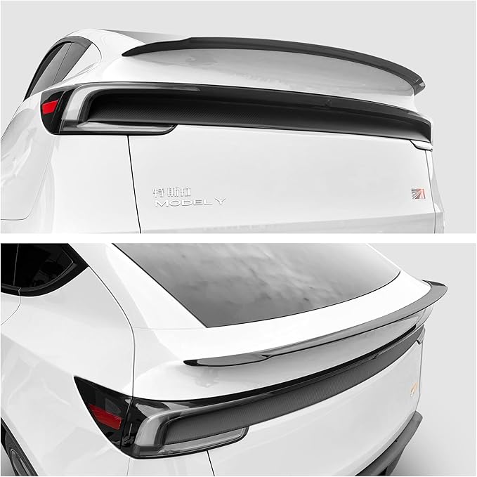 Spoiler for 2026 2025 Tesla Model Y Juniper ABS Material Rear Spoiler Wings Rear Trunk Lip 2025 2026 Tesla Model Y Juniper Accessories(Gloss Black)