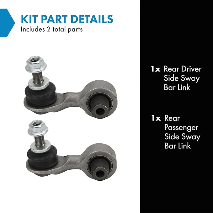 TRQ Rear Driver and Passenger Side Sway Bar Link Set 2 Piece Compatible with 2017-22 Honda CR-V Front Wheel Drive 2018-22 Accord