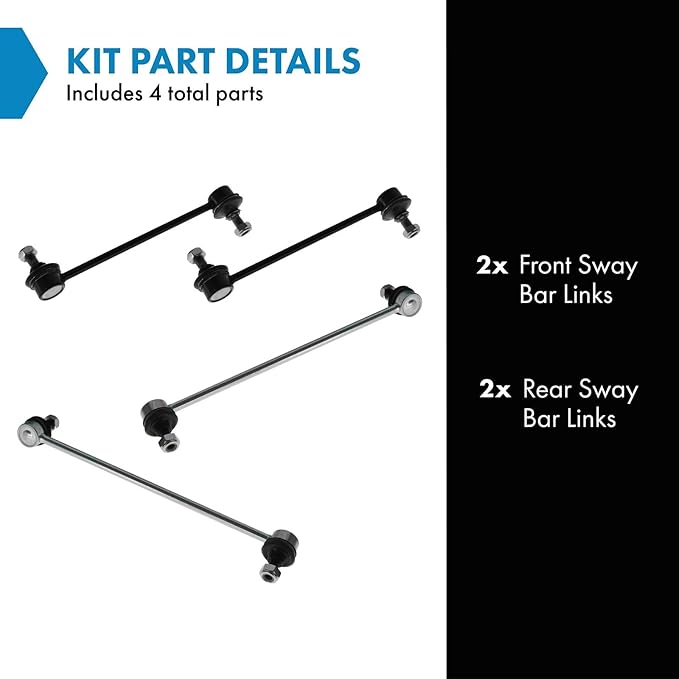 TRQ Front & Rear Sway Bar Stabilizer Link Set Compatible with 1997-2001 Lexus ES300 1999-2003 RX300 1997-2004 Toyota Avalon Camry Solara