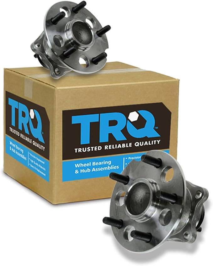 TRQ Rear Left and Right Wheel Bearing and Hub Assembly Set 2 Piece Compatible with 2004-2010 Toyota Sienna Front Wheel Drive