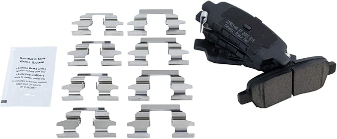 TRQ Rear Posi Ceramic Brake Pad Kit Set for Altima Maxima G35 FX45 without Brembo Brakes