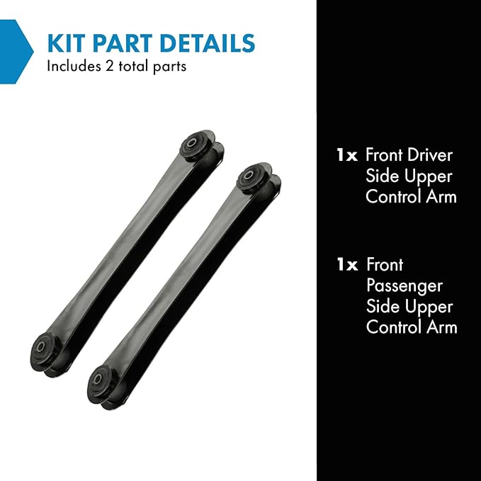 TRQ Front Upper Control Arm Set Driver and Passenger Side Compatible with 1994-1999 Dodge Ram 1500 1994-1997 Dodge Ram 2500