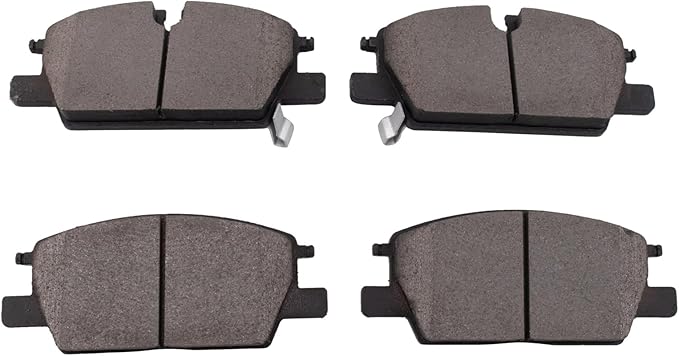 TRQ Front Ceramic Brake Pad Set Includes Hardware Compatible with 20-24 Chevrolet Malibu 21 Equinox with Brake Code J60 22-24 Equinox 21 GMC Terrain with Brake Code J60 22-24 Terrain
