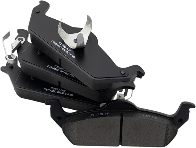 TRQ Rear Brake Pads Ceramic Compatible with 2003-2004 Dodge Dakota