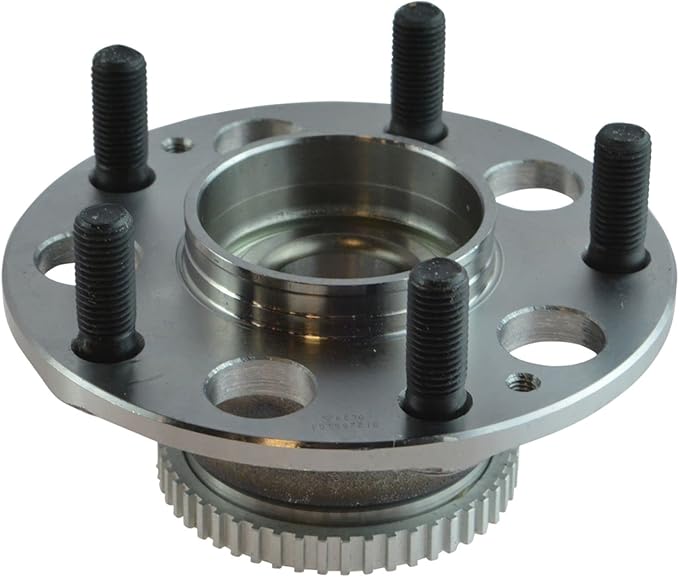 TRQ 2 Piece Rear Passenger Side Wheel Bearing & Hub Assembly Set Compatible with 1997-2001 Acura Integra