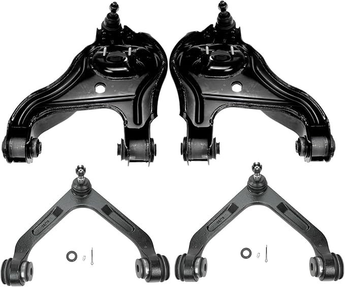 TRQ Front Control Arm with Ball Joint Set Front Driver & Passenger Side Upper & Lower Compatible with 03-05 Ram 2500 Ram 3500