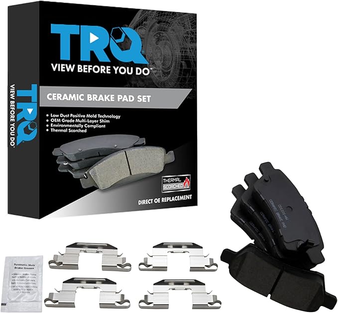 TRQ Rear Brake Pads Ceramic Compatible with 2005-2012 Nissan Pathfinder 2006-2007 Xterra