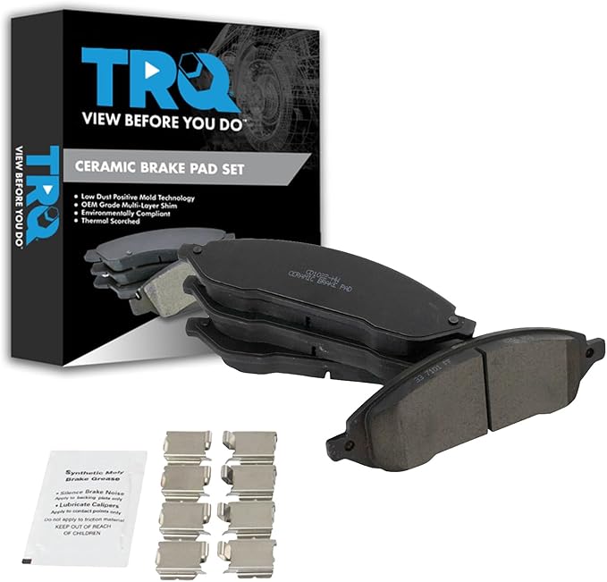 TRQ Front Brake Pads Ceramic Compatible with 2004-2007 Ford Freestar Mercury Monterey