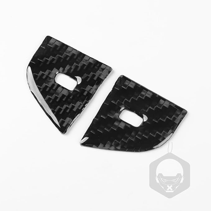 Carbon Fiber Stickers Car Door Lock Switch Button Cover Stickers Decal Car Interior Decoration Compatible with Tesla Model 3 2024 Accessories Decorative Stickers