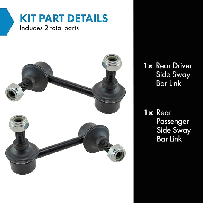 TRQ Rear Sway Bar Stabilizer Link Set Compatible with 2007-2016 Honda CR-V