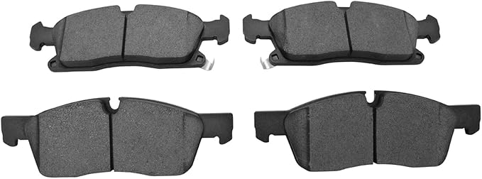 TRQ Front Brake Pads Ceramic Hardware Wear Sensor Compatible with 2011-2016 Dodge Durango 2011-2017 2021 Jeep Grand Cherokee