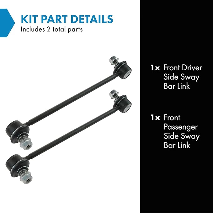 TRQ Front Sway Bar Stabilizer Link Set Compatible with 2000-2005 Toyota Celica