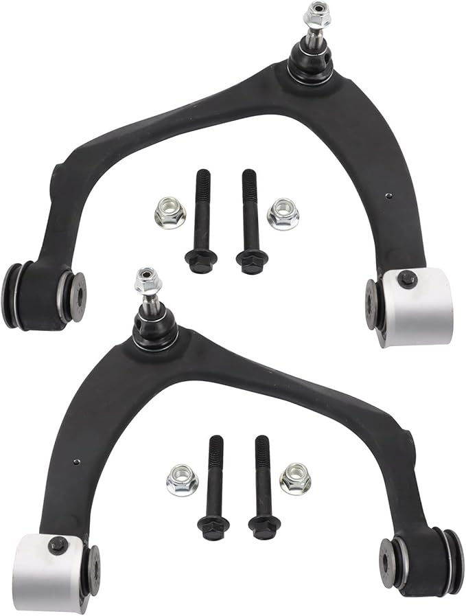 TRQ Front Upper Left and Right Control Arm and Ball Joint Set 2 Piece Compatible with 19-25 Chevrolet Silverado 1500 21-25 Suburban 21-25 Tahoe 22 Silverado 1500 LTD 19-25 GMC Sierra 1500 21-25 Yukon