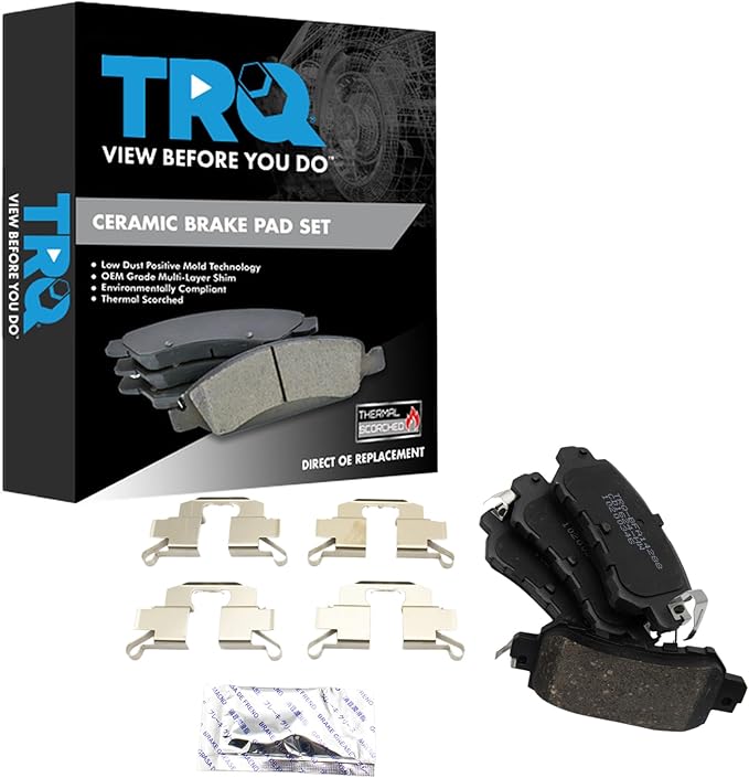 TRQ Rear Brake Pads Ceramic Compatible with 2016-2018 Mazda CX-3 2013-2015 CX-5