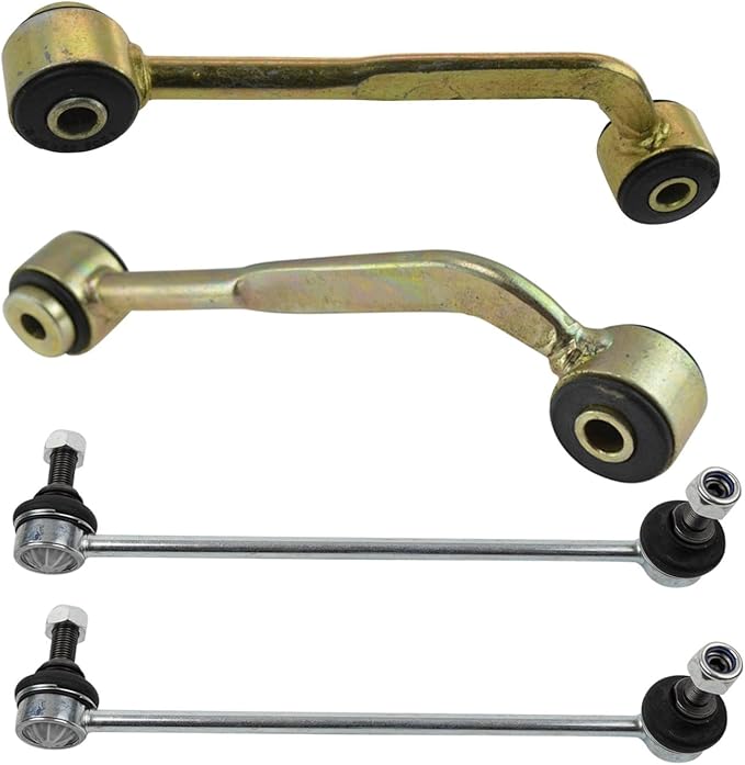 TRQ Sway Bar Stabilizer Link Set Front & Rear Compatible with 02-07 C230 01-05 C240 06-07 C280 02-04 C32 AMG C320 C350 05-06 C55 AMG 03-05 CLK320 06-09 CLK350 03-06 CLK500 CLK55 AMG