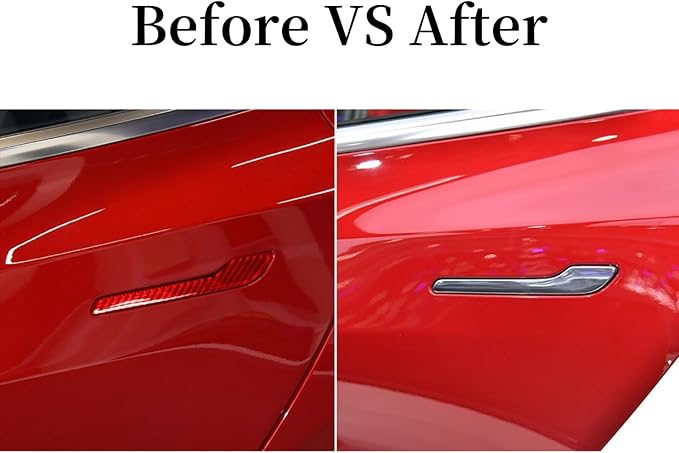 frani Exterior Door Handle Covers/Interior Door Switch Covers/Trunk Button Cover 3Pcs Red Designed for Tesla Model 3 Highland 2024-2026/Model Y Juniper 2025-2026