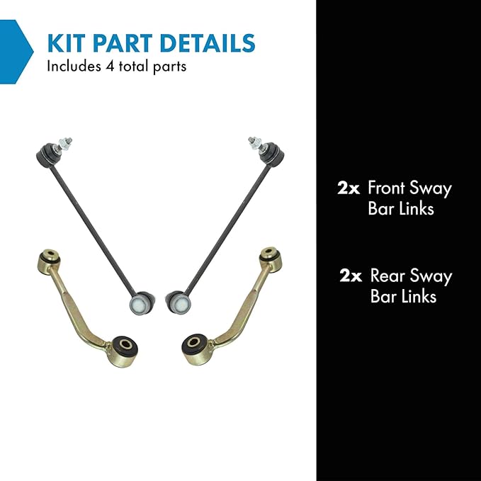 TRQ Sway Bar Link Set Compatible with 2001-2009 Mercedes-Benz