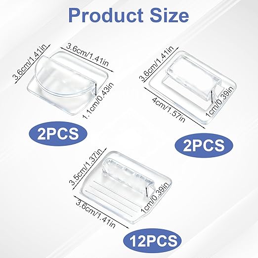 16 Pcs Sunshade Clips, Roof Sunshade Insert Clips Compatible with Model 3/Y/S/X, Sun Roof Shade Fasteners for Sunshade Installation and Stability (Clear)