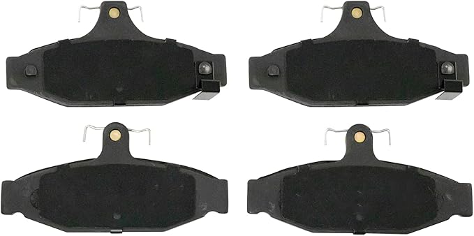 TRQ Rear Brake Pads Ceramic Compatible with 1988-1997 Chevrolet Camaro 1988-1996 Corvette 1988-1997 Pontiac Firebird