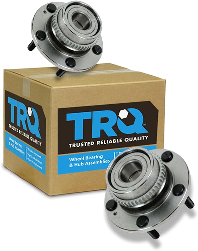 TRQ Rear Driver and Passenger Side Wheel Bearing and Hub Assembly Set 2 Piece Compatible with 2005-2010 Kia Sportage Front Wheel Drive 2005-2009 Hyundai Tucson Front Wheel Drive