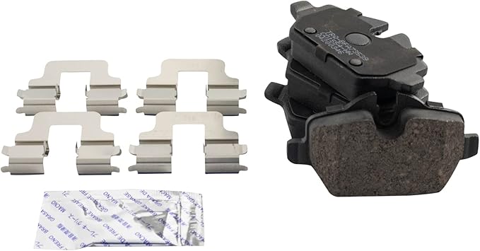TRQ Rear Brake Pads Ceramic Hardware Compatible with 2011-2016 Mini Cooper Countryman 2013-2016 Cooper Paceman