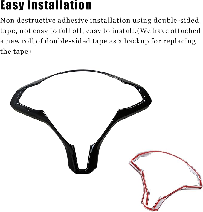 Car Center Console Steering Wheel Cover Frame Trim for Tesla Model X Model S 2014-2024 Interior Accessories ABS Gloss Black Inner Decoration