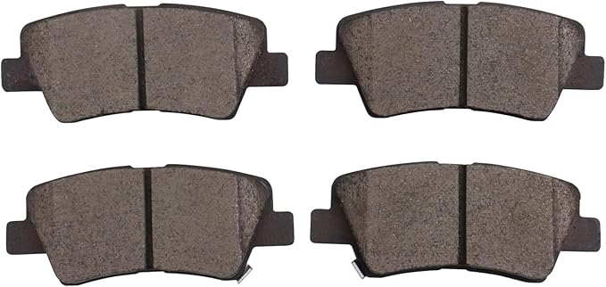 TRQ Rear Brake Pads Ceramic Compatible with 2019-2021 Hyundai Veloster 2019-2022 Kia Forte 2019-2021 Niro EV