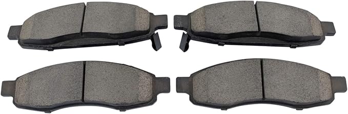 TRQ Front Brake Pads Ceramic Hardware Wear Sensor Compatible with 2005-2006 Infiniti QX56 2005-2006 Nissan Armada 2005-2007 Titan
