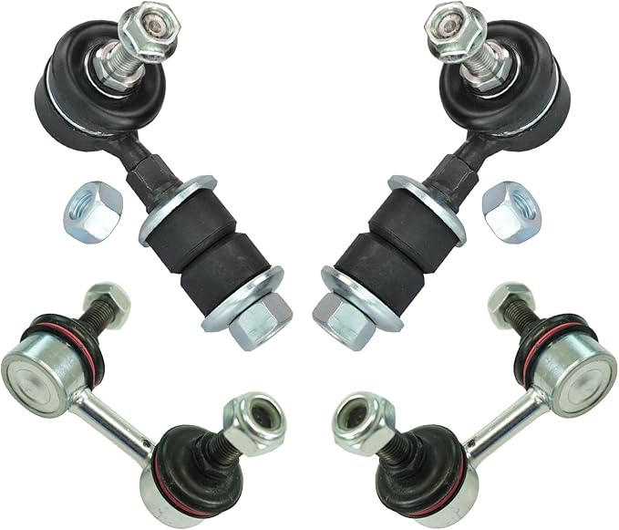 TRQ Sway Bar Stabilizer Link Set Front & Rear Compatible with 03-06 Outlander