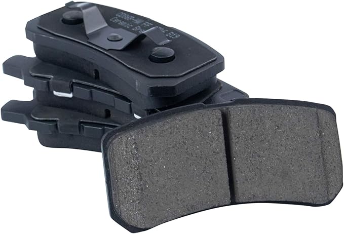 TRQ Rear Posi Ceramic Brake Pad Kit Set for 2011-2014 200/2008-2014 Avenger / 2008-2009 Caliber / 2007-2017 Compass / 2004-2011 Endeavor / 2008-2016 Lancer / 2000 Montero