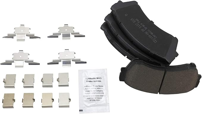 TRQ Front Brake Pads Ceramic Hardware Compatible with 2006-2012 Ford Fusion 2007-2012 Lincoln MKZ 2006 Lincoln Zephyr 2006-2011 Mercury Milan