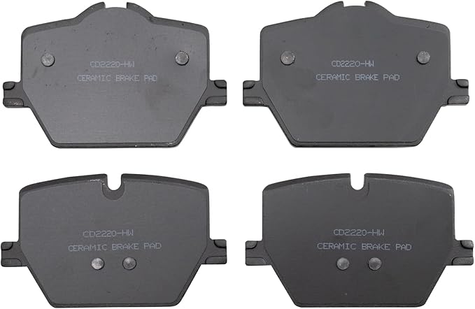TRQ Rear Ceramic Brake Pad Set Includes Contact Point Grease Compatible with 19-25 BMW 330i 330i xDrive with Blue Painted Calipers 20-25 Toyota GR Supra with Red or Blue Painted Calipers