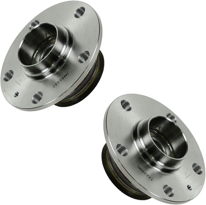 TRQ Rear Left and Right Wheel Bearing and Hub Assembly Set 2 Piece Compatible with 06-13 Audi A3 18-20 A3 16-18 A3 Sportback e-tron 15-19 Volkswagen e-Golf 16-21 Golf 15-21 GTI