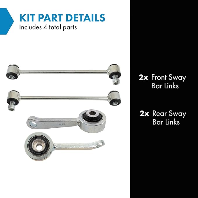 TRQ Sway Bar Link Set Compatible with 2003-2011 Mercedes-Benz