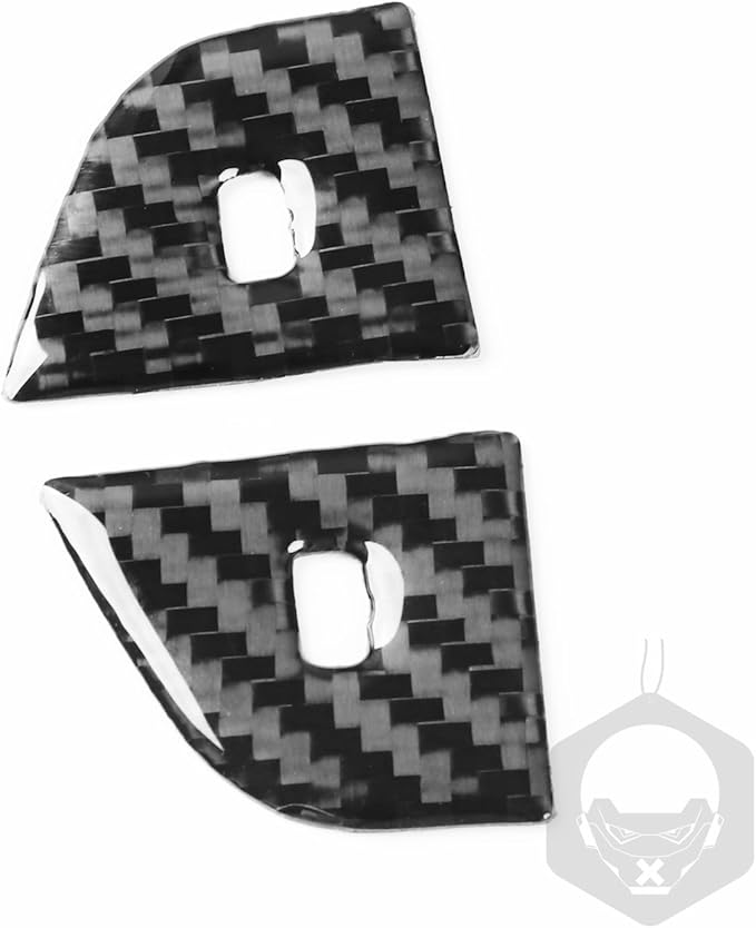 Carbon Fiber Stickers Car Door Lock Switch Button Cover Stickers Decal Car Interior Decoration Compatible with Tesla Model 3 2024 Accessories Decorative Stickers