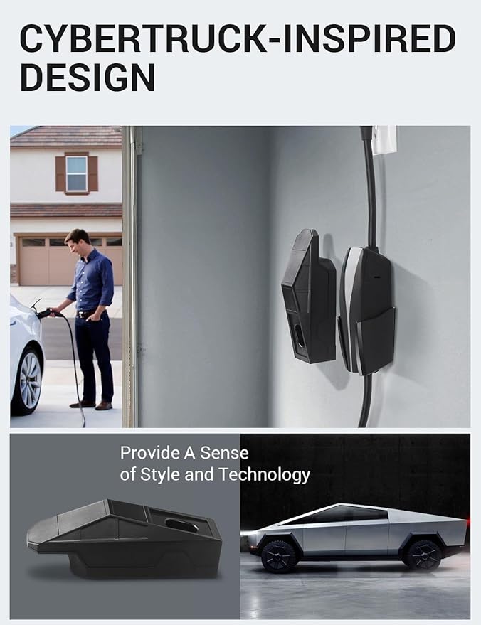 BASENOR Charger Holder Wall Mount for Tesla Model Y(Juniper)/3/S/X, Charging Cable Organizer with Connector Dock Heavy-Duty Wall Mount Dock [Proprietary Design] for 2012-2026 Tesla Accessories