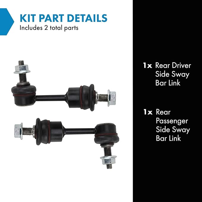 TRQ Rear Sway Bar Stabilizer Link Set Compatible with 2019 Hyundai Nexo 2016-2019 Tucson 2017-2020 Kia Sportage