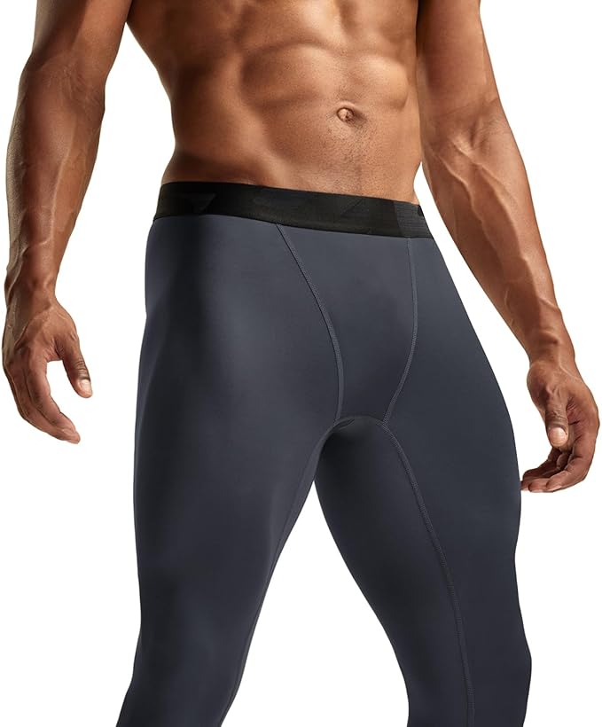TSLA Men's Compression Pants - Cool Dry Athletic Sports Workout Running Tights Leggings Baselayer