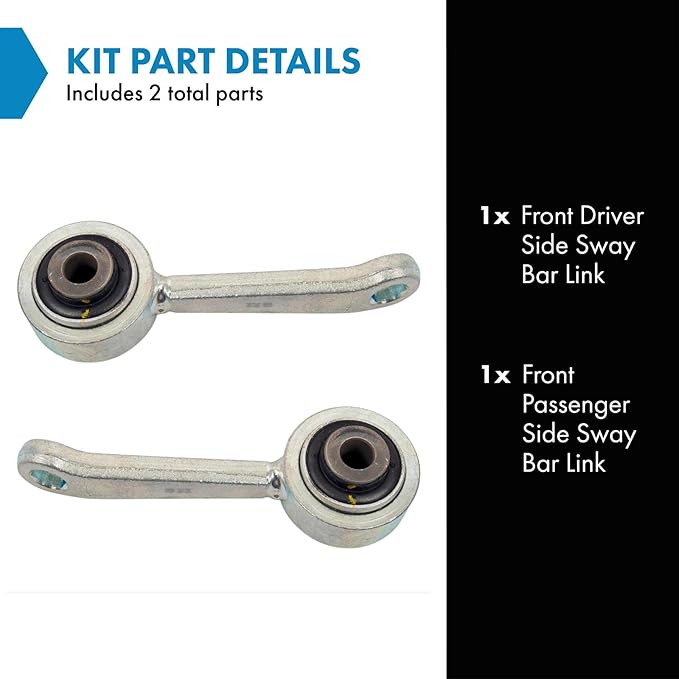 TRQ Front Sway Bar Stabilizer Link Set Compatible with 2006 Mercedes-Benz S350 2000-2006 S430 S500 2001-2006 S55 AMG S600 S65 AMG