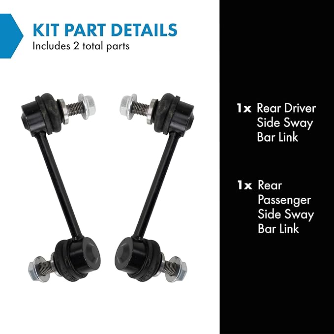 TRQ Rear Driver and Passenger Side Sway Bar Link Set 2 Piece Compatible with 2018-2022 Subaru Crosstrek 2019-2023 Forester 2017-2022 Impreza