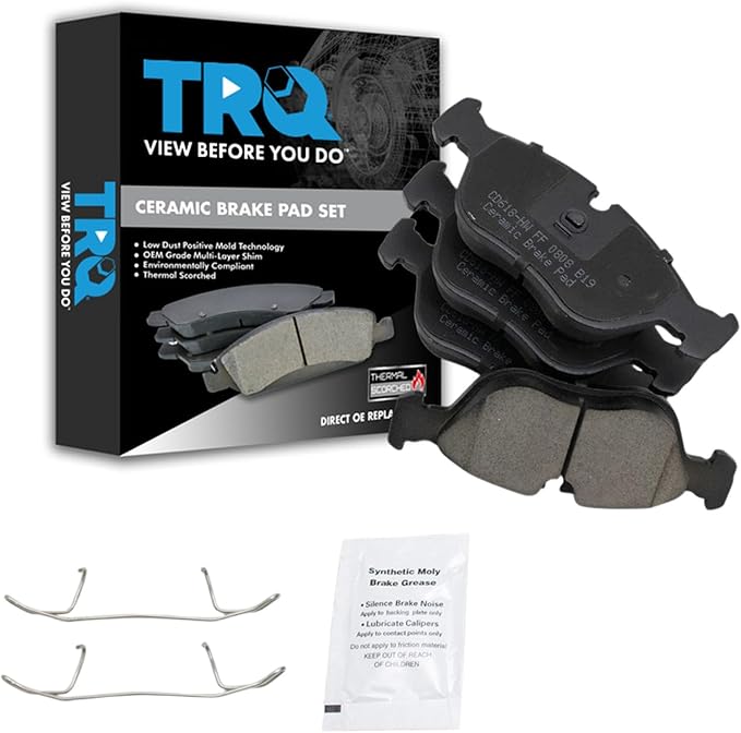 TRQ Front Brake Pads Ceramic Compatible with 1993-1997 Volvo 850 1998-2004 C70 1998-2000 S70 1998-2000 V70